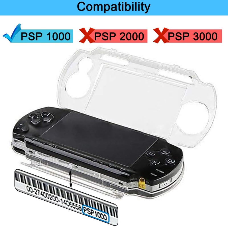 OSTENT Protector Clear Crystal Travel Carry Hard Cover Case Shell for Sony PSP 1000 Game Console - Image 2